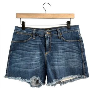 Just Black Denim Blue‎ Cut-Off Frayed Hem Jean Shorts Size M Made in USA